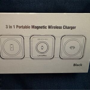 3 in 1 Portable Compact Magnetic Wireless Phone/Watch/AirPods Charger